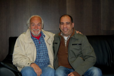 100. Con Héctor Alterio en Estudios Orion – Buenos Aires 2009