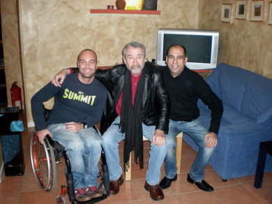 103. Con José Sacristan y Marcos en Estudio Oasis – Madrid 24.11.2009