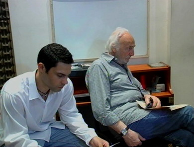 99. Héctor Alterio y Christian en Estudios Orion – Buenos Aires 2009